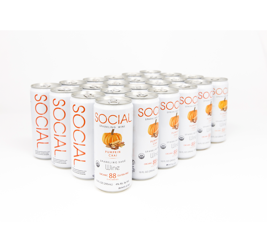 Pumpkin Chai Sparkling Wine 24-Pack - Social Sparkling Wine