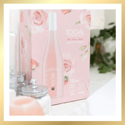 SOCIAL Spa Sparkling Wine Gift Set