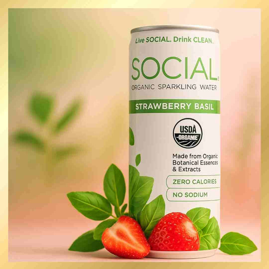 Strawberry Basil Sparkling Water 24-Pack