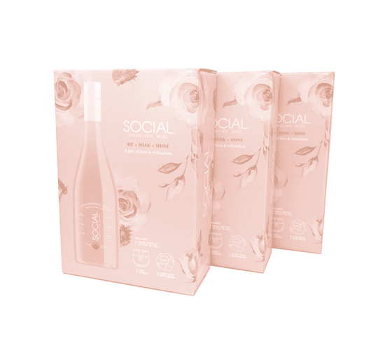 Sip, Soak, Shine Sparkling Wine Gift Set - Social Sparkling Wine
