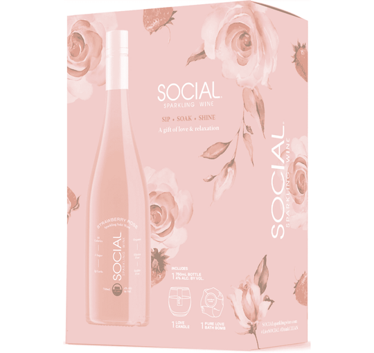 Sip, Soak, Shine Sparkling Wine Gift Set - Social Sparkling Wine