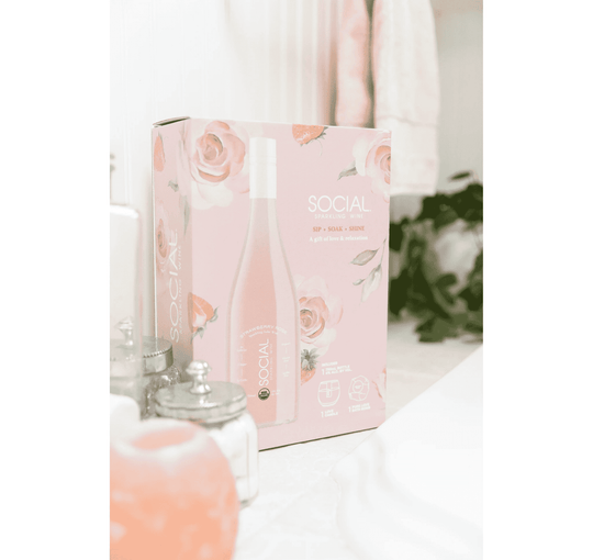 Sip, Soak, Shine Sparkling Wine Gift Set - Social Sparkling Wine