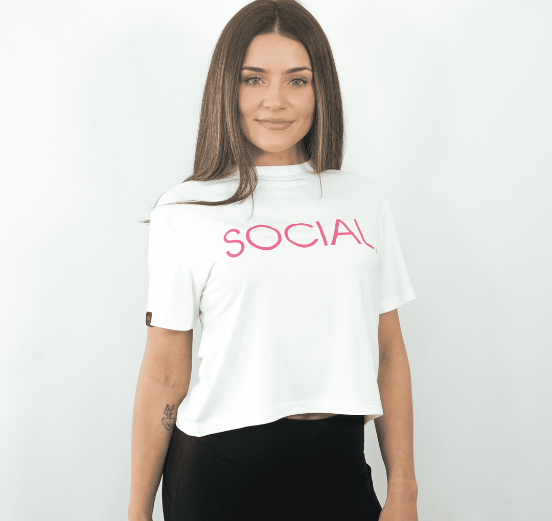 SOCIAL Crop Tee (Multiple Colors) - Social Sparkling Wine