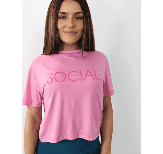 SOCIAL Crop Tee (Multiple Colors) - Social Sparkling Wine