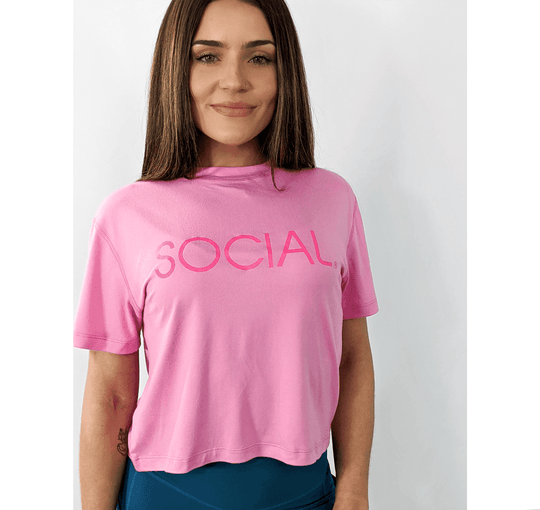 SOCIAL Crop Tee (Multiple Colors) - Social Sparkling Wine