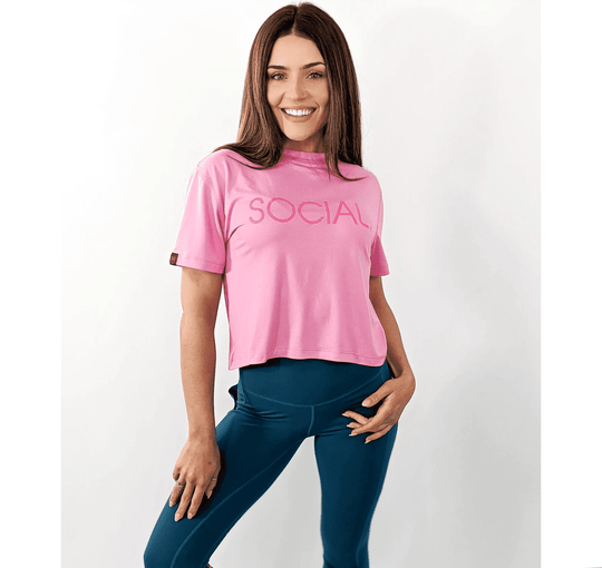 SOCIAL Crop Tee (Multiple Colors) - Social Sparkling Wine