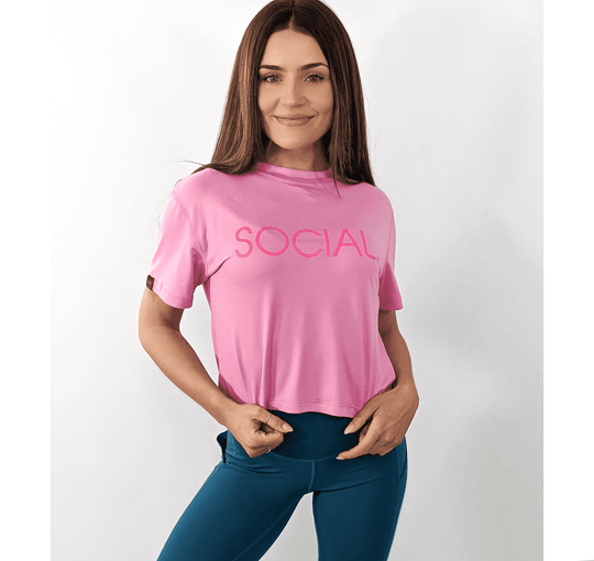 SOCIAL Crop Tee (Multiple Colors) - Social Sparkling Wine